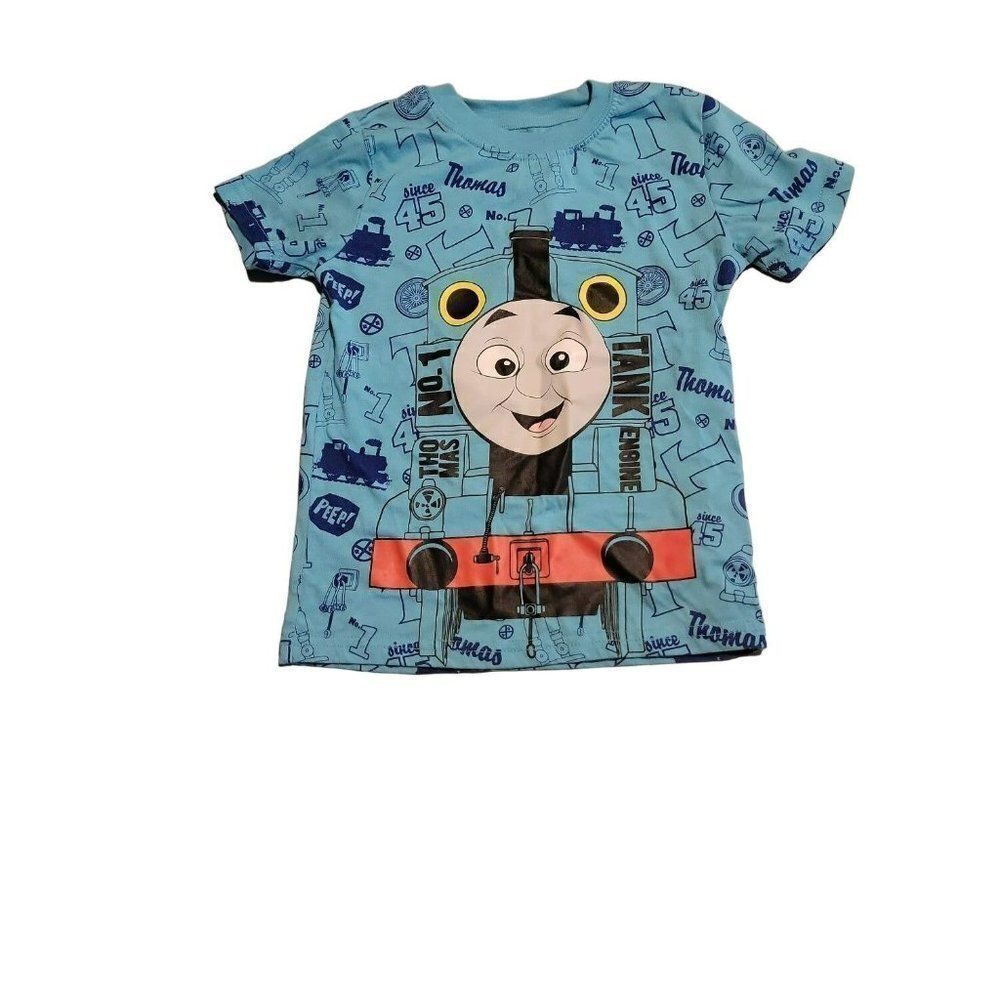 Thomas & Friends Boys Blue Graphic Short Sleeve Pullover T-Shirt Size 4T